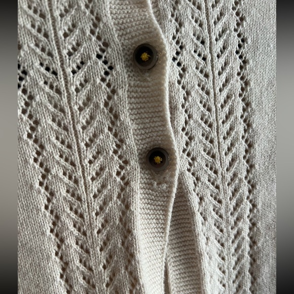 Boden Mini Off Cream Knit Cardigan Sweater size 6-7 yrs - Picture 3 of 8